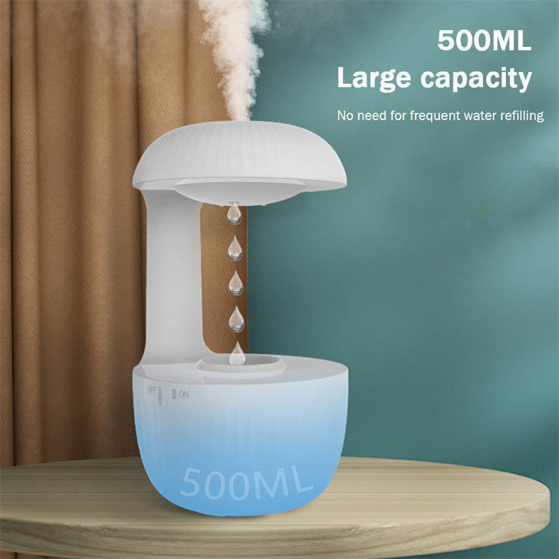 Luvonix® Anti-gravity Air Humidifier Mute Countercurrent Humidifier Levitating Water Drops Cool Mist Maker Fogger Relieve Fatigue